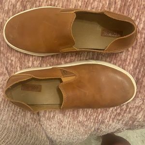 OluKai brown slip on shoes